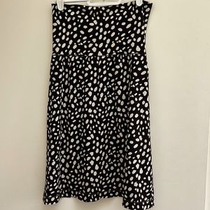 Skirt -black and cream dot